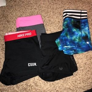 Workout shorts bundle size Medium, 1 Large